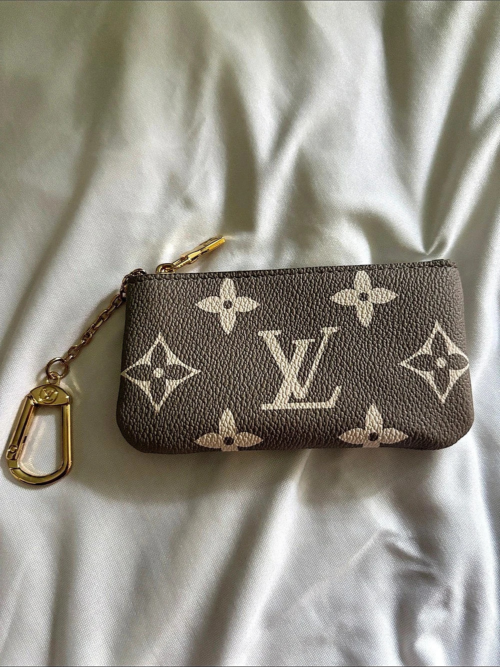 Inspired Coin Pouch Monogram in Brown & Cream